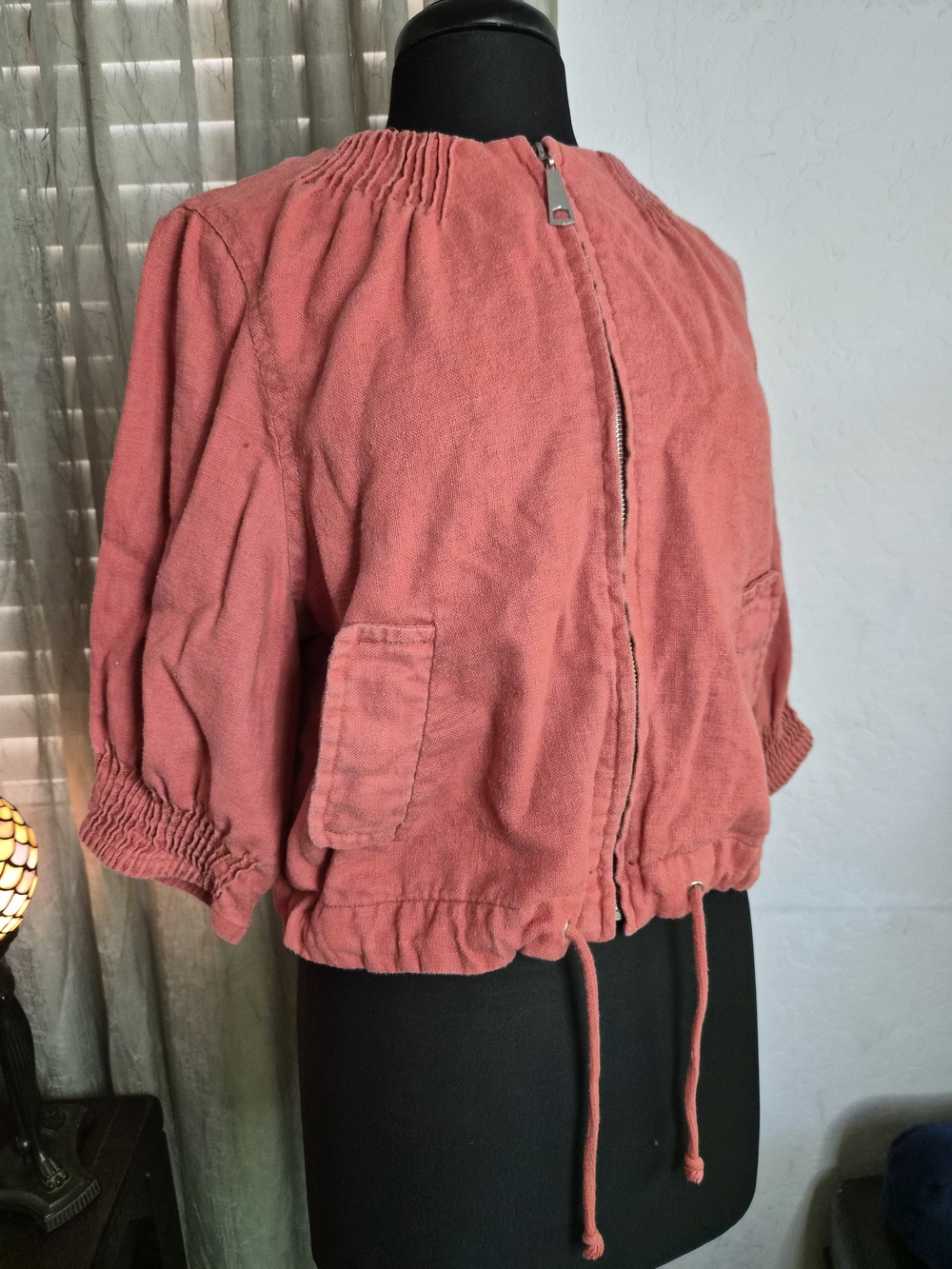 Live a Little Coral Pink Bomber Jacket